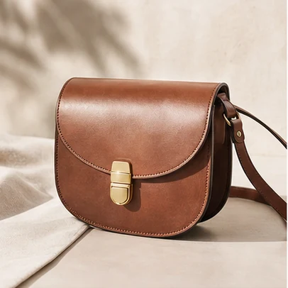 Leather accessory for an ecommerce campaign example.